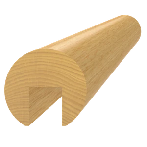 Dřevěný profil ø 42 x 3000 mm (17 x 20 mm), broušený buk - slide 0