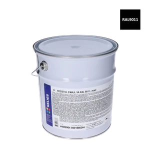 REZISTOL EMAIL farba na zinok čierna RAL 9011-matná, 5 kg - slide 0