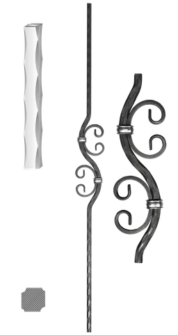 Tyč 12 x 12 mm, 90 x 1000 mm