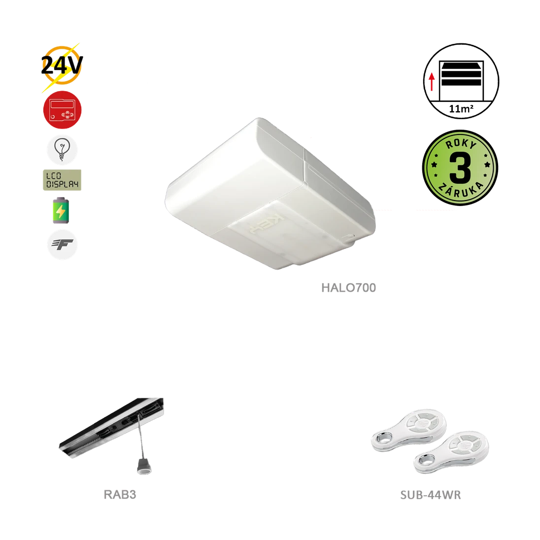 HALO 700N pohon pre sekcionálnu bránu do 11 m2/90 kg
