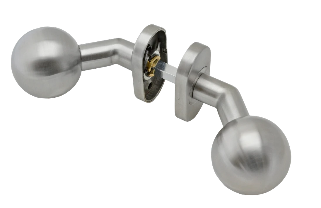 Guľa s oválnou rozetou, otočná, brúsená AISI 304