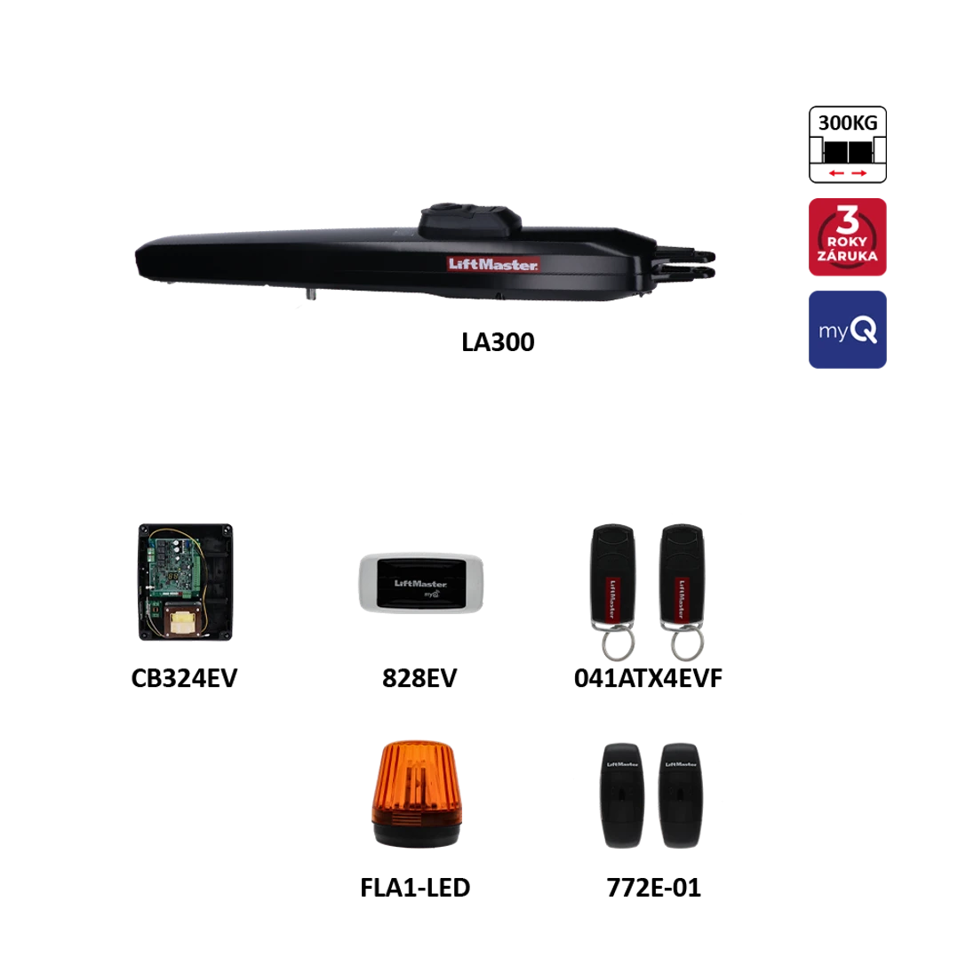 LiftMaster sada pre jednokrídlovú bránu do 3 m/krídlo s myQ
