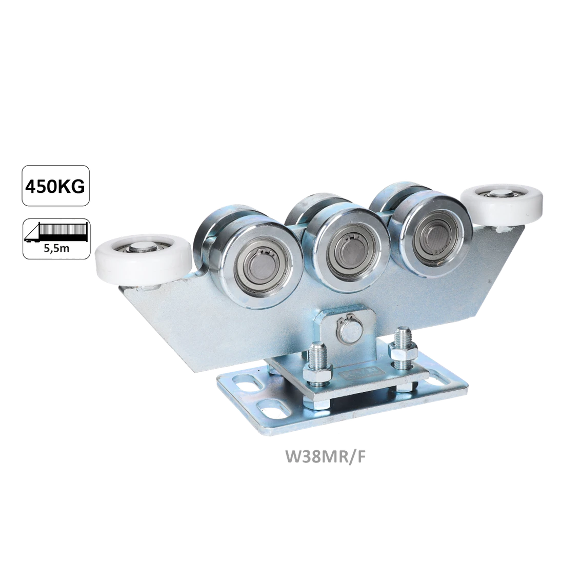 Vozík do 450 kg, nastaviteľný, profil 80 x 80 mm, pozink
