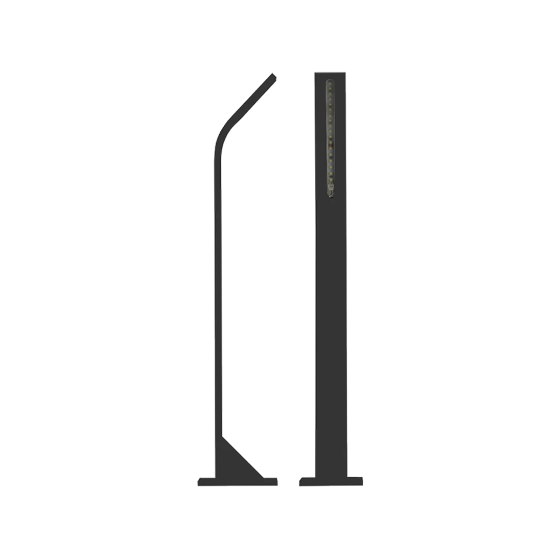 Venkovní LED osvětlení STIK M, barva RAL7016, H-750mm