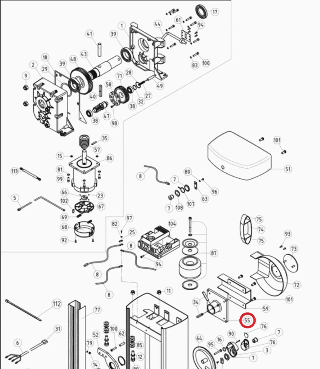PMD0918R02.4610 držiak ramena s 8 otvormi pre SIGNO