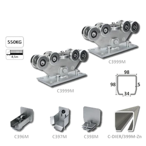 Samonos do 550 kg/8,5 m, profil s otvormi 98 x 98 x 5 mm, Zn - slide 0