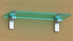 ZAMAK držiak pre sklenené police, sklo 3 - 30 mm, Al/Zn - slide 4
