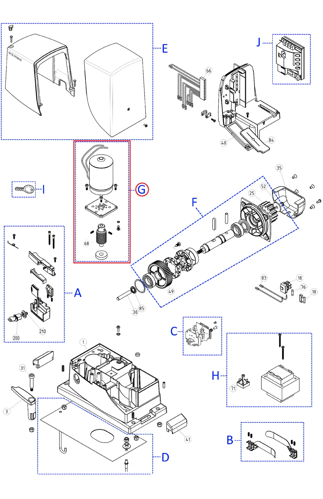 SPMTG10100 kit motoru pro RB500HS
