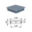 Krytka plastová 140 x 140 mm, šedá
