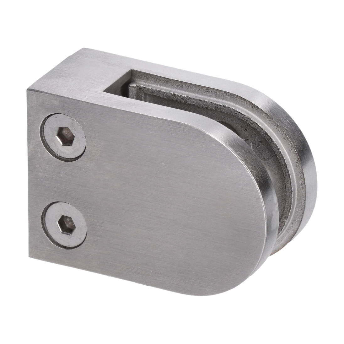 DOPRODEJ! Svorka skla/ plochá, 63 x 45 x 26 mm/ broušená nerez/ AISI304