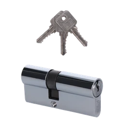 Cylindrická vložka EURO 30/40 mm, niklová, 3 kľúče