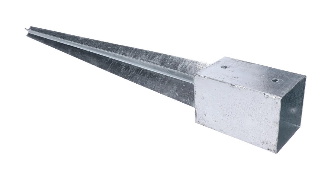 Zemní vrut, zatloukací patka, 71 x 50 mm, žárový pozink