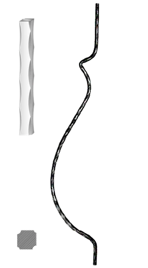 Tyč 12 x 12 mm, 900 x 160 mm - slide 0