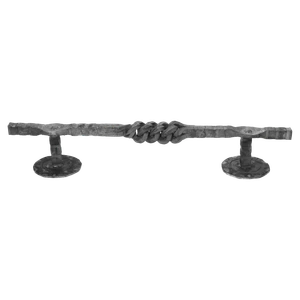 Úchyt kovaný 380 x 74 mm, odsadenie 61 mm, bez úpravy - slide 1