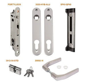 Sada na zamykanie krídlovej bránky, pre profil 40 x 40 mm - slide 0