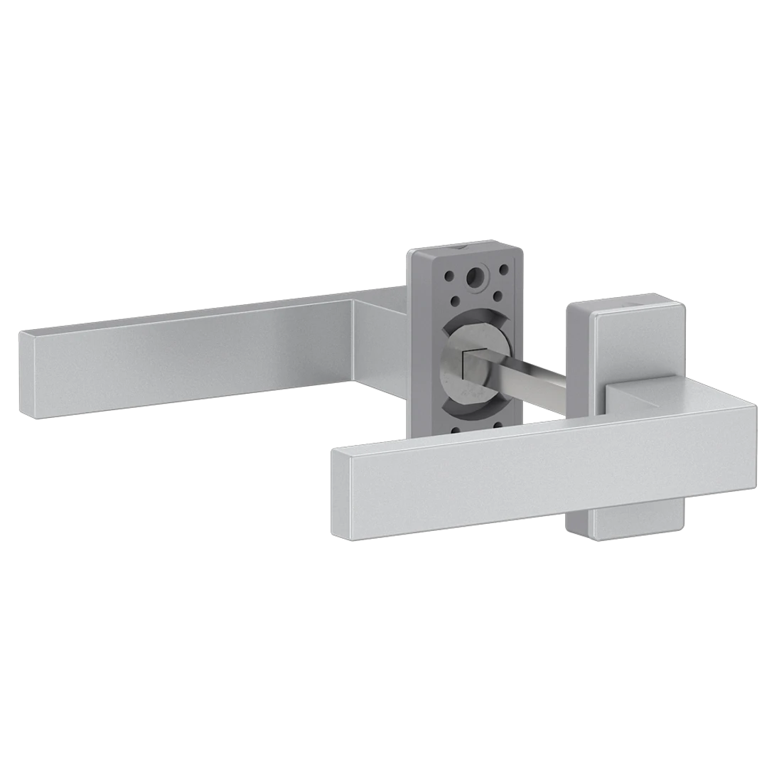 Hliníková sada klika/klika, stříbrná barva