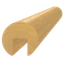 Dřevěný profil ø 42 x 3000 mm (17 x 20 mm), broušený buk