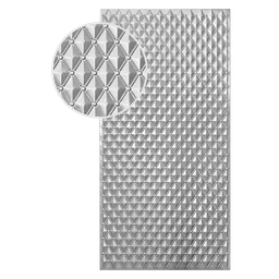 Plech pozinkovaný, 2000 x 1000 x 1,2 mm, 3D vzor guľa-ihlan