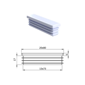 Krytka plastová 20 x 80 mm - slide 0