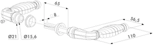 LOCINOX® 3006FAD16 klika, zamak, černá - slide 1