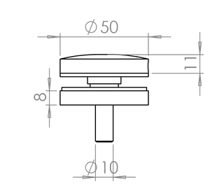 Svorka bodová na sklo 8–16 mm plochá, broušená AISI 304 - slide 1