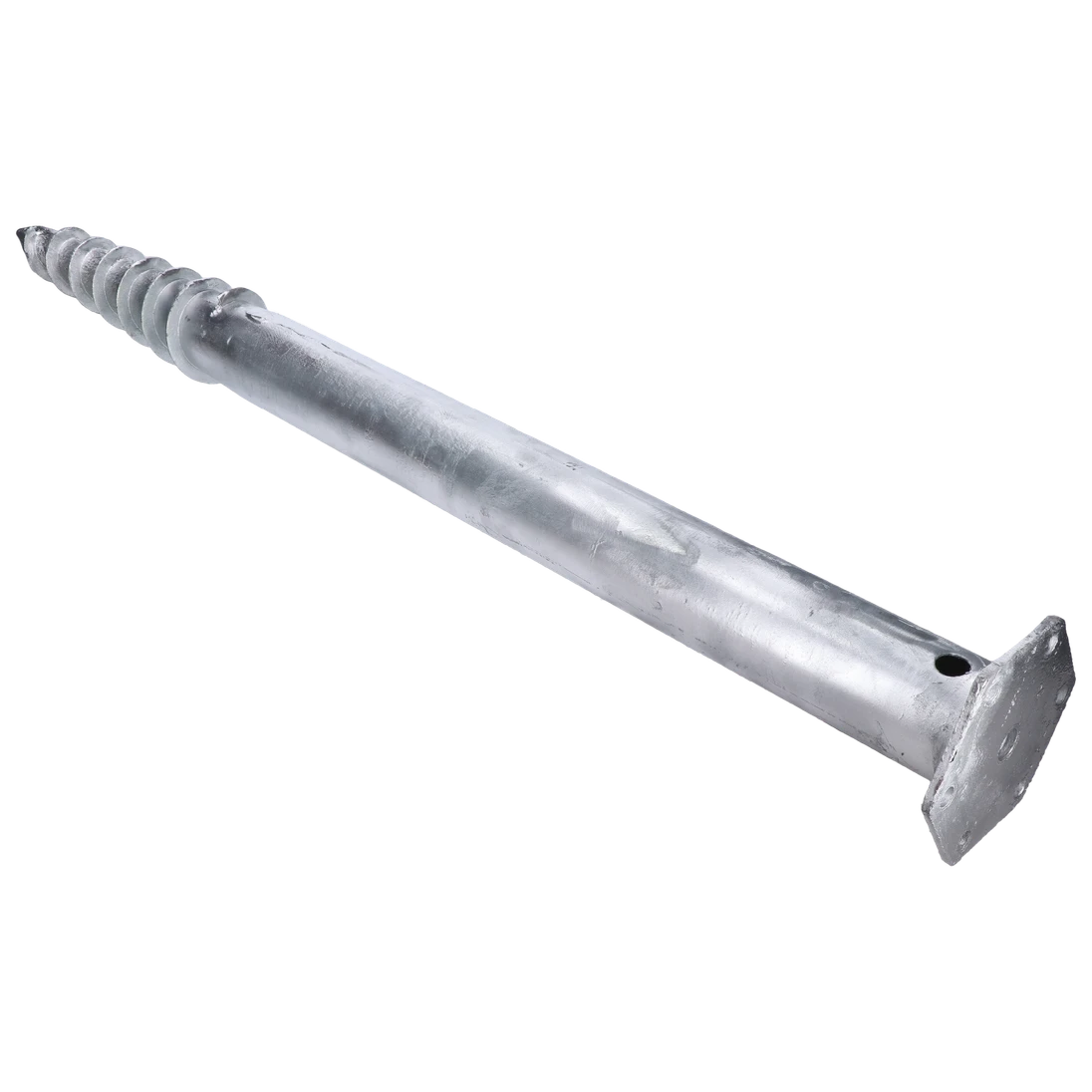Zemný vrut, pätka s prírubou, 120 x 120 mm, žiarový pozink