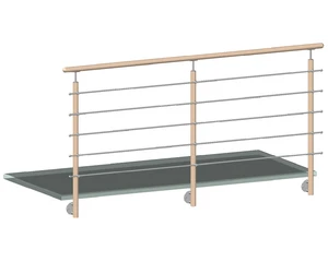 Dřevěný sloup, boční kotvení, 5řadový, průchozí, vnější - slide 3