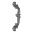 Úchyt kovaný 240 x 71 mm, odsadenie 32 mm