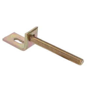 Kotvení do betonu na plotové dílce, M12, tvar L, délka 150mm, šířka 30, výška 37, délka 5, žlutý pozink - slide 0