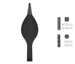 Tyč s kovanou špicí typu K7