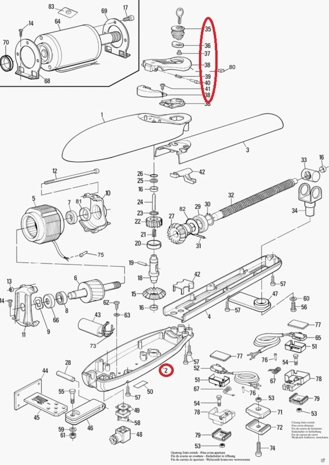 SMA3 dvierka odblokovania pre MOBY- komplet