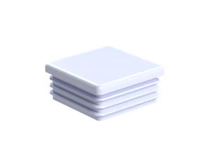 Krytka plastová 50 x 50 mm, biela - slide 1