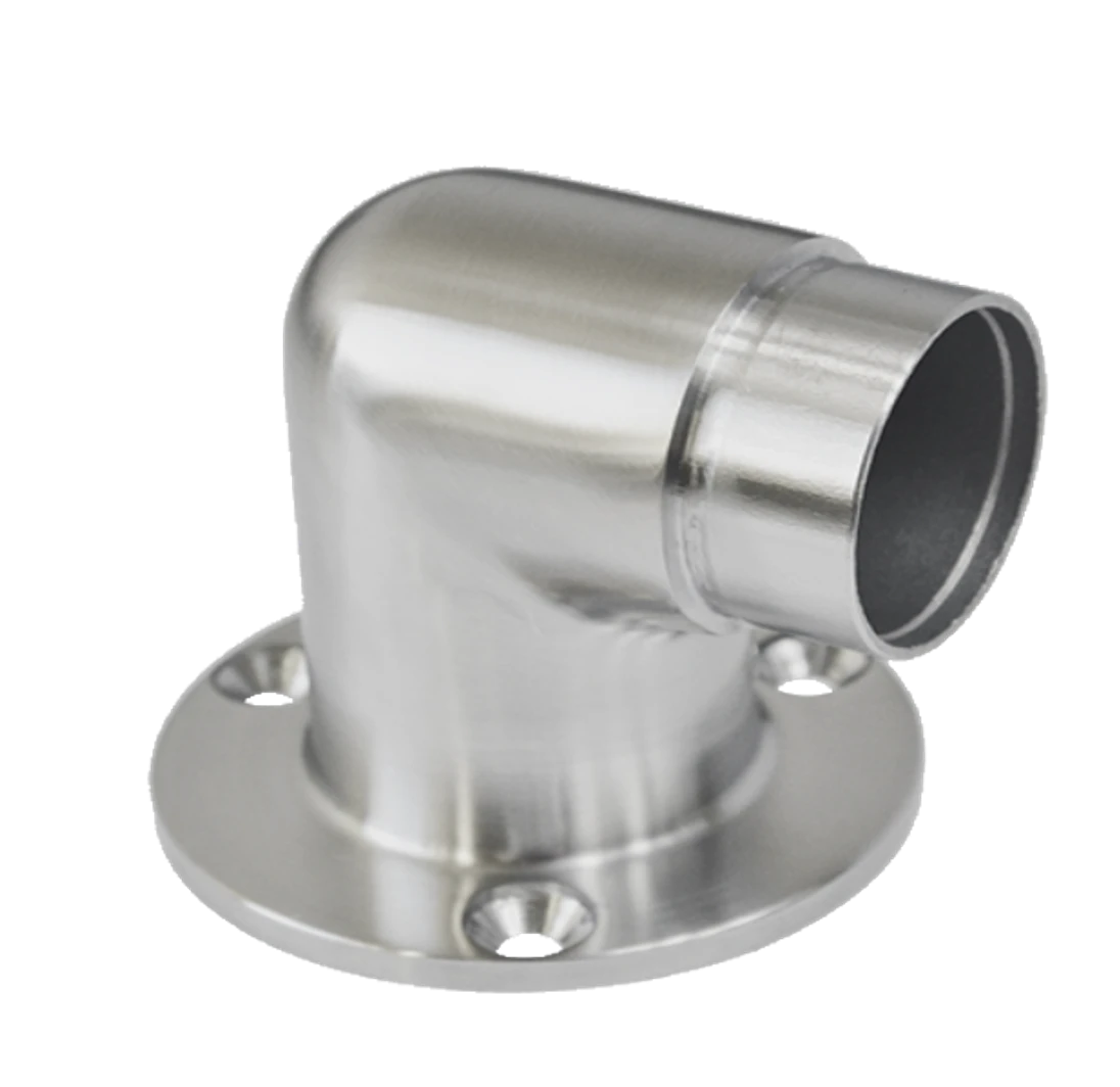 Spojka rohová 90° na trubku ø 42,4 mm, broušená AISI 304