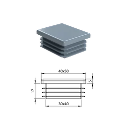 Krytka plastová 40 x 50 mm