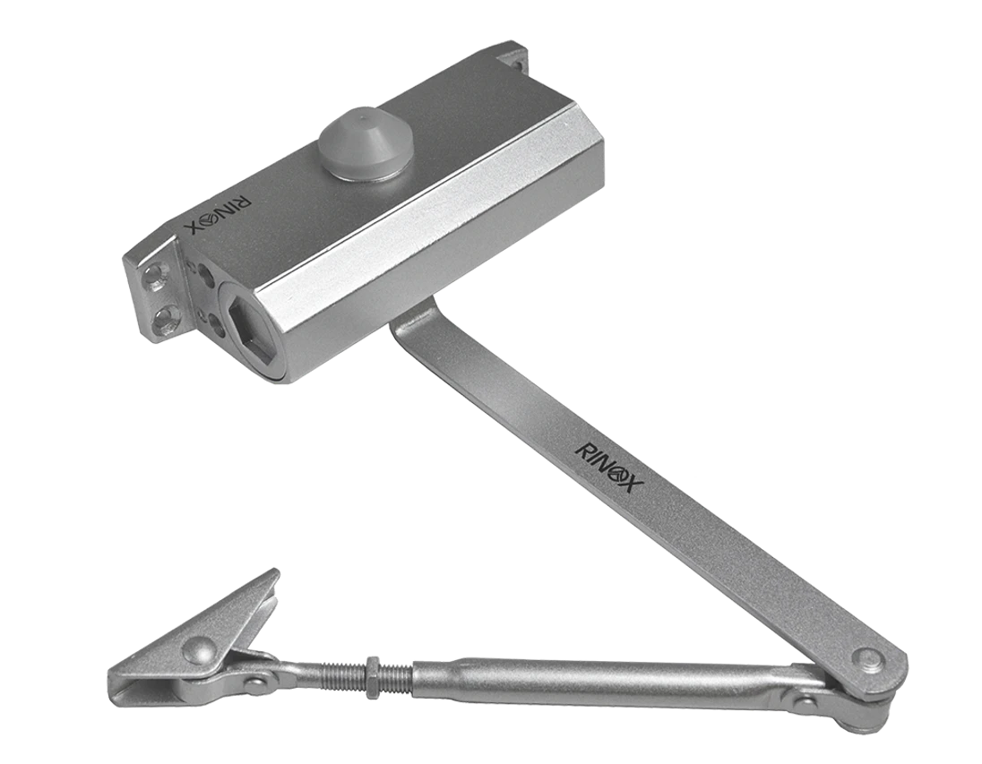 Hydraulický zatvárač, max dvere 900 mm a 60 kg, Al, šedý