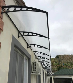 Prístrešok nad vchodové dvere 700 x 1200 mm, čierny - slide 4