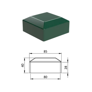 Vonkajšia krytka 80 x 80 mm, plastová PE - slide 0