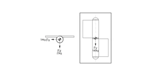 Pánt s platňou dvojdielny L = 100 mm (ľavý) - slide 2