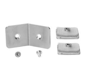 Svorka skla medzi sklá 135°, sklo 8 - 10 mm, AISI 304 - slide 2