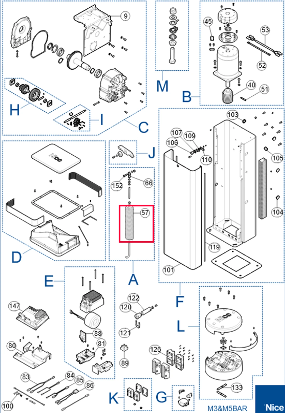 PMD2248R01.4610 pružina pro M3BAR/M5BAR