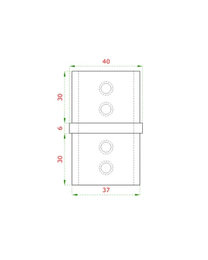 Přechod, lepený spoj, broušená nerez AISI 304 - slide 1