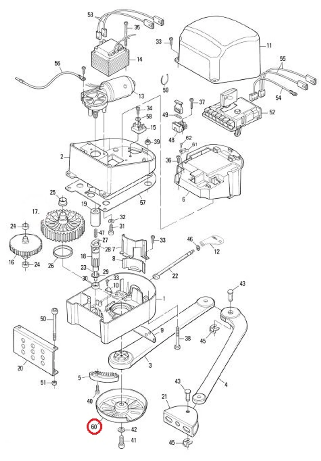 PPD1044AR01.4540 dolný kryt ramena pre POP, RAL 7016