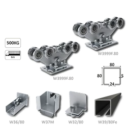 Samonos do 500 kg, profil 80 x 80 x 6000 mm, Fe