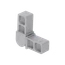 Plastová spojka - pohyblivý rohový díl pro profil 20x20x1.5mm