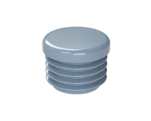 Vnútorná krytka guľatá ø 27 mm, plastová, sivá - slide 1