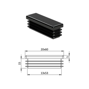 Krytka plastová 20 x 60 mm - slide 0