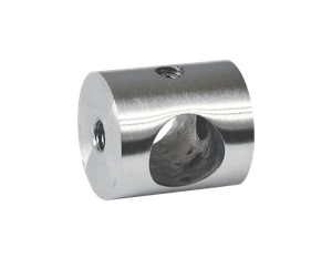 Držiak tyče ø 12 mm, plochý, závit M5, brúsená AISI 304 - slide 0