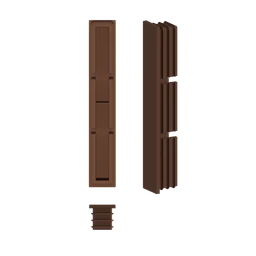 Plastová zátka k hliníkovej lamele, rozmer 16 x 100 mm,RAL8011