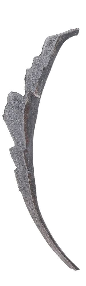 DOPREDAJ list 280 x 50 x 4 mm, ohnutý, odliatok - slide 2