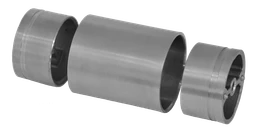 Prechod s medzikusmi na drevené madlo, brúsená AISI 304